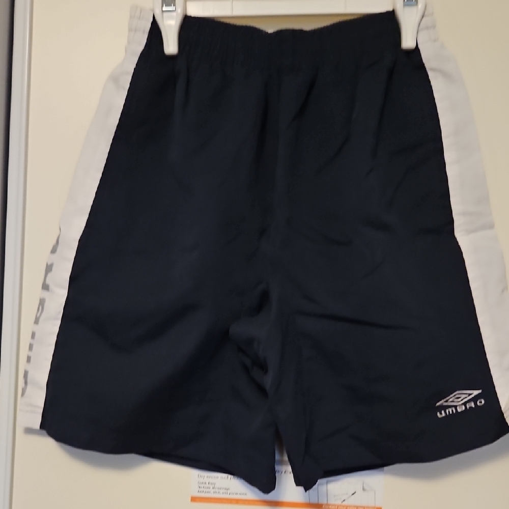 Umbro Navy and White Athletic Shorts